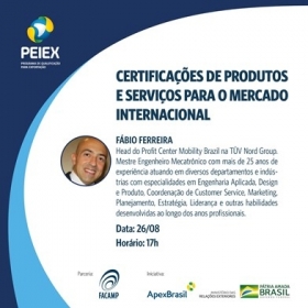  PEIEX CAMPINAS: Certificaes de produtos e servios para o mercado internacional