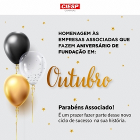 Parabns associados! Fundao em Outubro